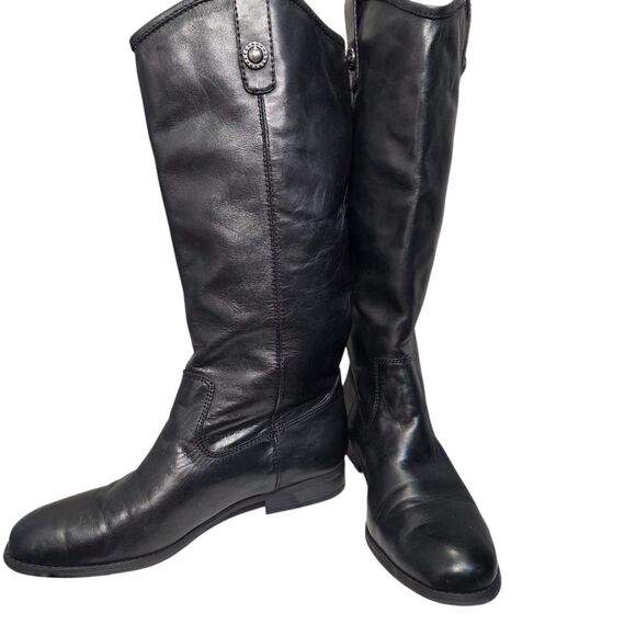 Carlos by Carlos Santana Women’s Black Leather Riding Boots Tall Equestrian 10 - Picture 1 of 7